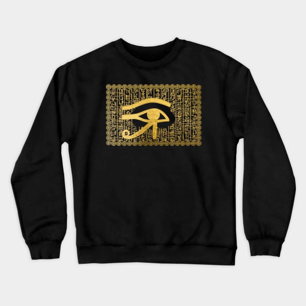 Eye of Ra, for Luck, Power, and Growth Crewneck Sweatshirt by Leon Loveless